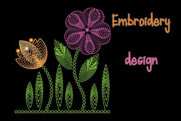 Charming Embroidery Design Flowers for Sweatshirts