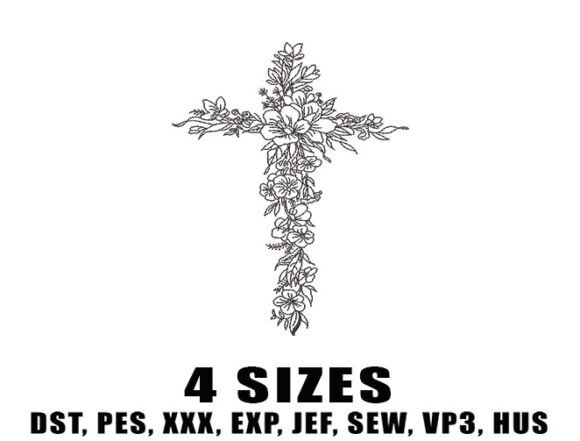 Charming Floral Cross for Handmade Markets
