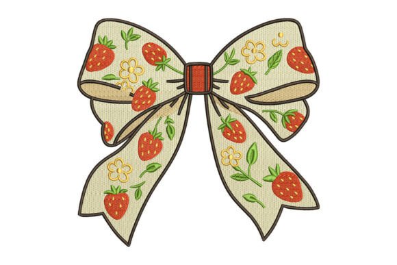 Charming Strawberry Bow Embroidery Review