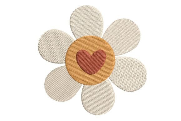 Charming Sweet Daisy Flower Embroidery Design