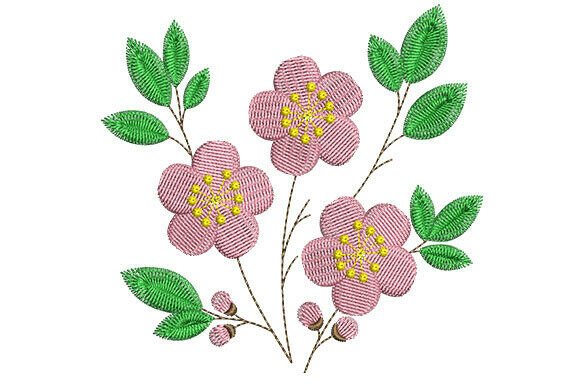 Cherry Blossom Embroidery Design for Spring