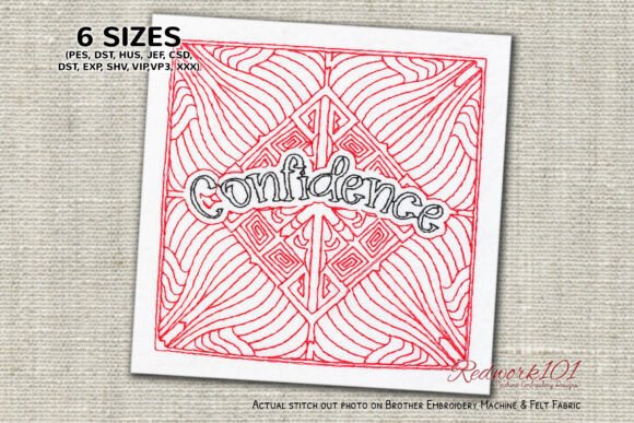 Confidence Redwork Mandala: A Radiant Design