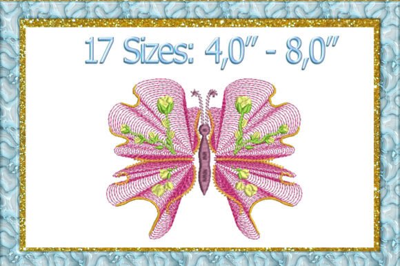 Elegant Butterfly Design for Holiday Embroidery