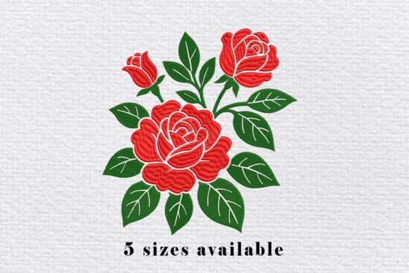 Elegant Red Rose Embroidery Design Review