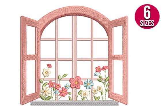 Floral Window View: A Charming Addition to Your Collection