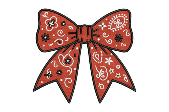 Paisley Bow: A Festive and Elegant Embroidery Design