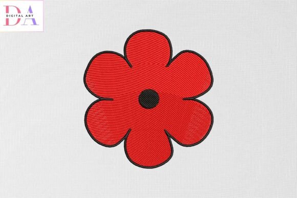 Simple Red Flower: A Bold and Versatile Design