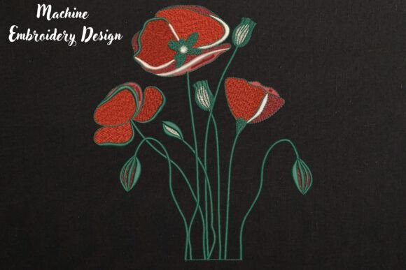 Spring Red Poppy Flowers in Black: A Detailed Review